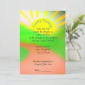 Country Wedding Einladung mit Brautkunst (Stehend Vorderseite)