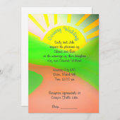 Country Wedding Einladung mit Brautkunst (Vorne/Hinten)