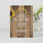 Country Wedding Einladung mit Brautkunst (Stehend Vorderseite)