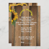 Country Wedding Einladung mit Brautkunst (Vorne/Hinten)