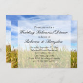 Country Wedding Farm Cornfield Einladung (Vorne/Hinten)