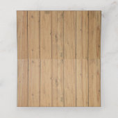 Country Wedding Horse Horseshoe Western Brown Wood Platzkarte (Innenseite Aufgefaltet)