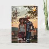 Country Wedding Magazine Cover Einladung (Vorderseite)