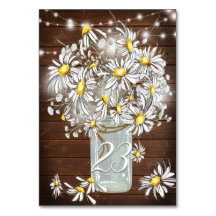 Country Wedding Mason Jar Daisies BarefootBride™
