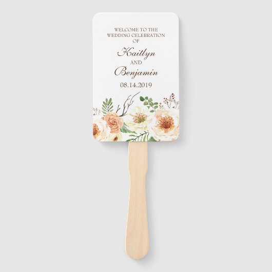 Country Wedding Program - Rustic Wedding Program Fächer (Vorderseite)