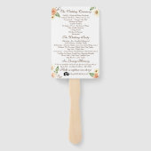 Country Wedding Program - Rustic Wedding Program Fächer (Rückseite)