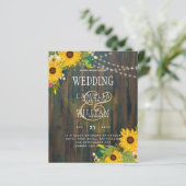 Country Wedding Rustic Holz Sonnenblumen Lichter I (Stehend Vorderseite)