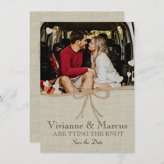 Country Wedding Save the Date (Vorne/Hinten)