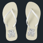 Country Wedding Traktor Drehe Flohschuhe Badesandalen<br><div class="desc">Ein Paar Traktorandenfarm Thema Hochzeit Spaß Flip Flops.</div>