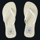 Country Wedding Traktor Drehe Flohschuhe Badesandalen<br><div class="desc">Ein Paar Traktorandenfarm Thema Hochzeit Spaß Flip Flops.</div>