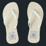 Country Wedding Traktor Drehe Flohschuhe Badesandalen<br><div class="desc">Ein Paar Traktorandenfarm Thema Hochzeit Spaß Flip Flops.</div>