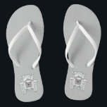Country Wedding Traktor Drehe Flohschuhe Badesandalen<br><div class="desc">Ein Paar Traktorandenfarm Thema Hochzeit Spaß Flip Flops.</div>