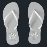Country Wedding Traktor Drehe Flohschuhe Badesandalen<br><div class="desc">Ein Paar Traktorandenfarm Thema Hochzeit Spaß Flip Flops.</div>