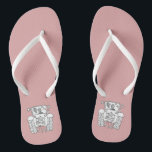 Country Wedding Traktor Drehe Flohschuhe Badesandalen<br><div class="desc">Ein Paar Traktorandenfarm Thema Hochzeit Spaß Flip Flops.</div>