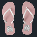 Country Wedding Traktor Drehe Flohschuhe Badesandalen<br><div class="desc">Ein Paar Traktorandenfarm Thema Hochzeit Spaß Flip Flops.</div>
