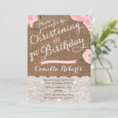 Country Weihnachten 1. Geburtstag Einladungen Mädc (Stehend Vorderseite)