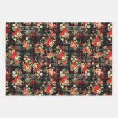 Country Weihnachten Kariert Florals erschüttert Geschenkpapier Set (Vorderseite 3)