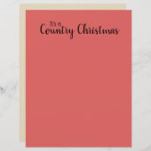 Country Weihnachtsangebot Roter Rustikaler Letterh (Vorne/Hinten)