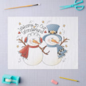 Country Weihnachtsschneemann Holiday Tissue Party Seidenpapier (Basteln)