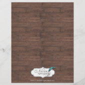 Country Weizengras auf Parchment-Hochzeitmenü (Rückseite)