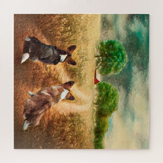 Country Welsh Corgis Puzzle (Horizontal)