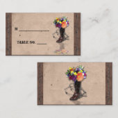 Country Western Barbed Wire Hochzeit Platzkarten (Vorne/Hinten)