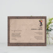 Country Western Barbed Wire Hochzeitsprogramm (Stehend Vorderseite)