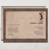 Country Western Barbed Wire Hochzeitsprogramm (Vorne/Hinten)