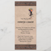 Country Western Barbed Wire Hochzeitsprogramm Programm (Vorderseite)