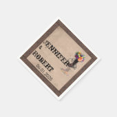 Country Western Barbed Wire Wedding Napkin Serviette (Ecke)