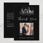 Country Western Barn Wedding  Dankeskarte (Vorne/Hinten)