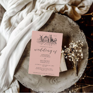 Country Western Barn Wedding Einladung