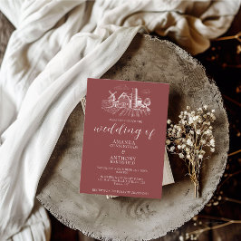 Country Western Barn Wedding Einladung