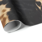 Country Western Black Brown Cream Cowhide Geschenkpapier (Rolleneckpunkt)