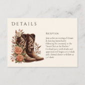 Country Western Blume mit Cowboy Boots Begleitkarte (Vorderseite)