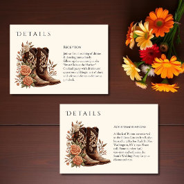 Country Western Blume mit Cowboy Boots Begleitkarte