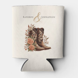 Country Western Blume mit Cowboy Boots- Dosenkühler