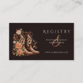 Country Western Blume mit Cowboy Boots Visitenkarte (Vorderseite)