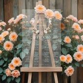 Country Western Blumenzwiebelkarte für Hochzeitssi Acrylschild