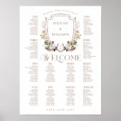 Country Western Blumenzwiebelkarte für Hochzeitssi Poster (Vorne)