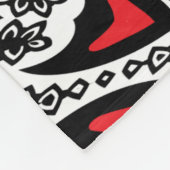 Country Western Boho Chic Elegant Rot und Aqua Fleecedecke (Ecke)