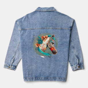 Country Western Boho Horse Geburtstagsparty Jeansjacke
