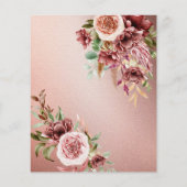 Country Western boho rustikale Hochzeitsbudget ein (Rückseite)