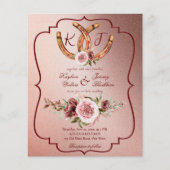 Country Western boho rustikale Hochzeitsbudget ein (Vorderseite)