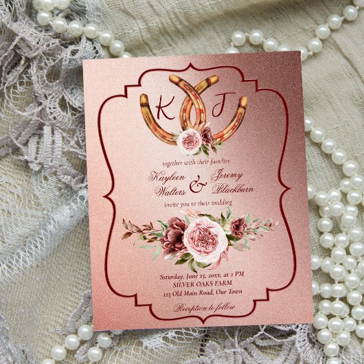 Country Western boho rustikale Hochzeitsbudget ein