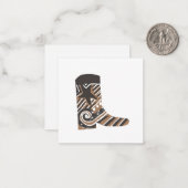 Country Western Boot Mitteilungskarte (Vorderseite/Rückseite Beispiel)
