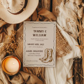 Country Western Boots Einladung Hochzeiten