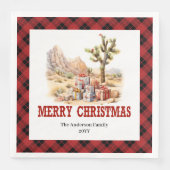 Country Western Buffalo Tartan Paper Napkins Serviette (Vorderseite)