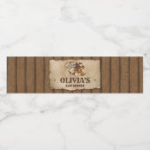 Country Western Cowboy Babydusche Wasserflaschenetikett (Einzelnes Label)