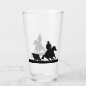 Country Western Cowboy Bier oder Wasser Glas (Rückseite)